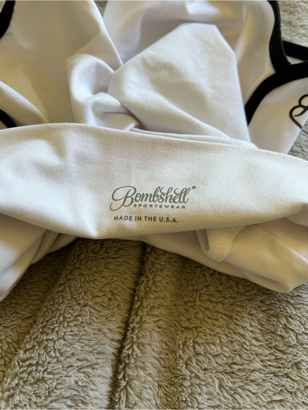 Bombshell Sportswear White Power Line Shorts XS - Picture 4 of 5